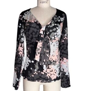 Max & Jac printed bow blouse XS